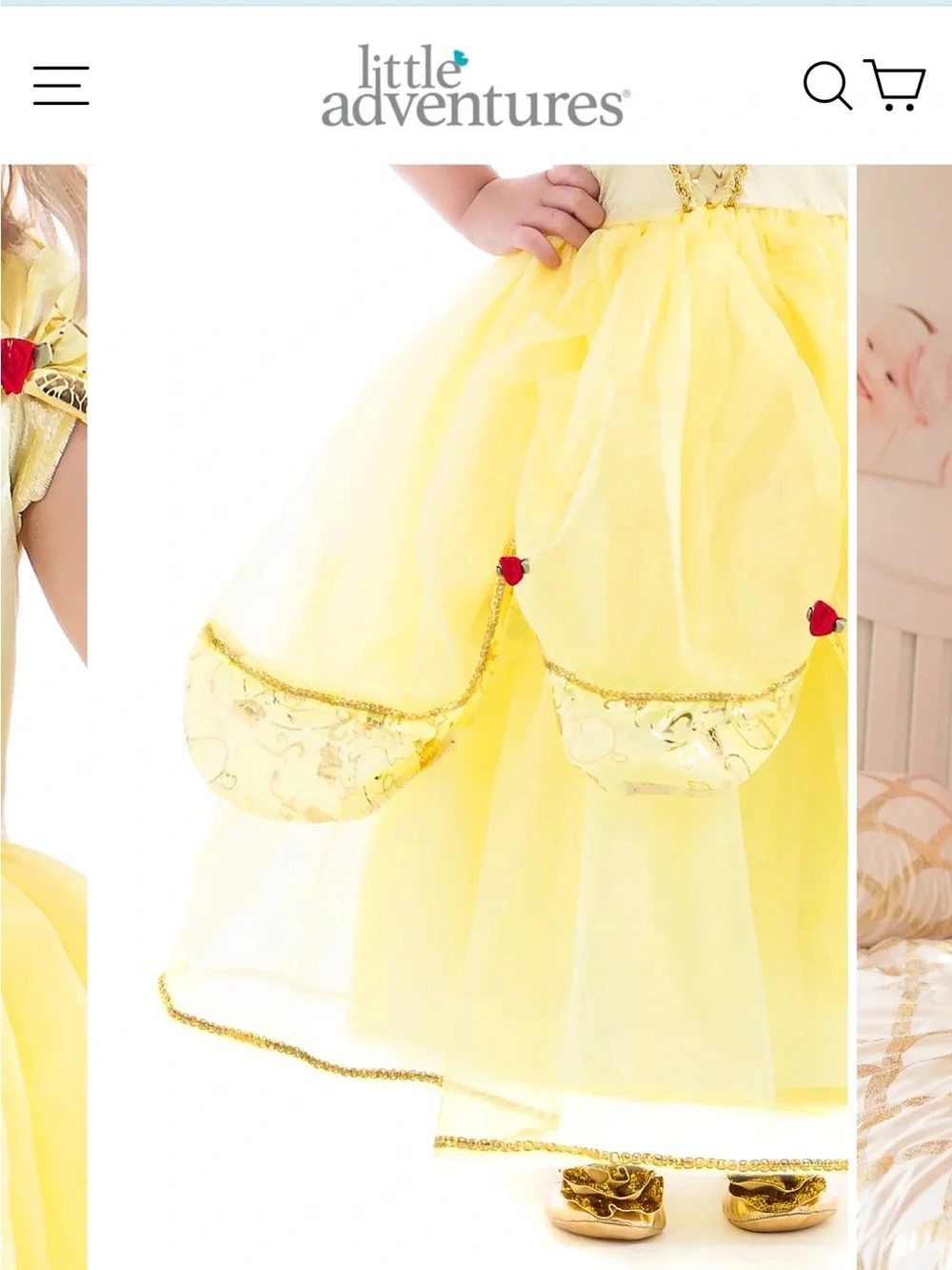 Little Adventures Yellow Princess Theater Costume Dress for Kids